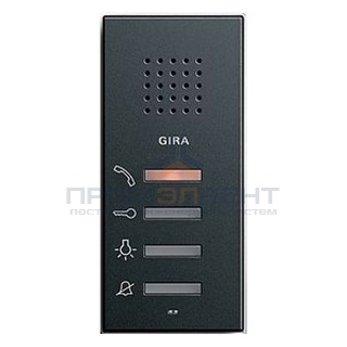 Квартирная аудиостанция накладного монтажа Gira System 55 Антрацит