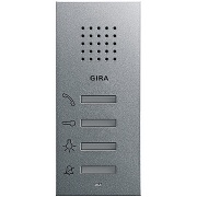 Квартирная аудиостанция накладного монтажа Gira System 55 Алюминий