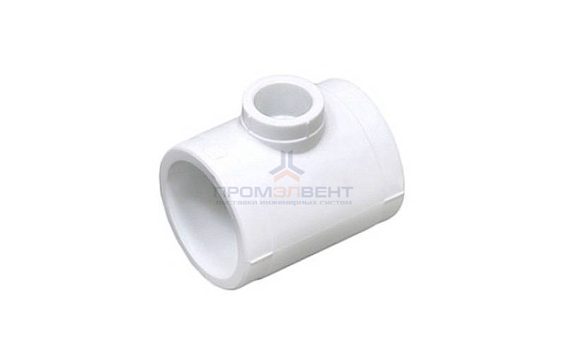 Тройник переходной Fusitek - 63 x 40 x 63 (для полипропиленовых труб под пайку, цвет белый)