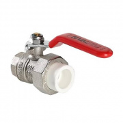 Кран шаровой разъемный VALTEC VTp.742 - 25 x 3/4" (Пайка/ВР, для полипропиленовых труб, цвет белый)