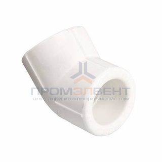 Отвод 45° VALTEC VTp.759 - 25 (для полипропиленовых труб под пайку, цвет белый)