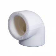 Отвод 90° KALDE - 63 (для полипропиленовых труб под пайку, цвет белый)