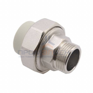 Переход на наружную резьбу разъемный FV-Plast - 50 x 1"1/2 (для полипропиленовых труб, цвет серый)