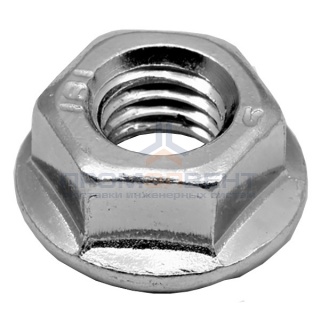 Гайка с фланцем М8 шестигранная оцинкованная DIN6923 (упаковка 200шт)