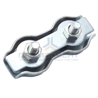 Зажим стальной 8мм Duplex для троса оцинкованный